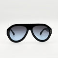 Lunettes de soleil oversize noires Eclipse vue de face