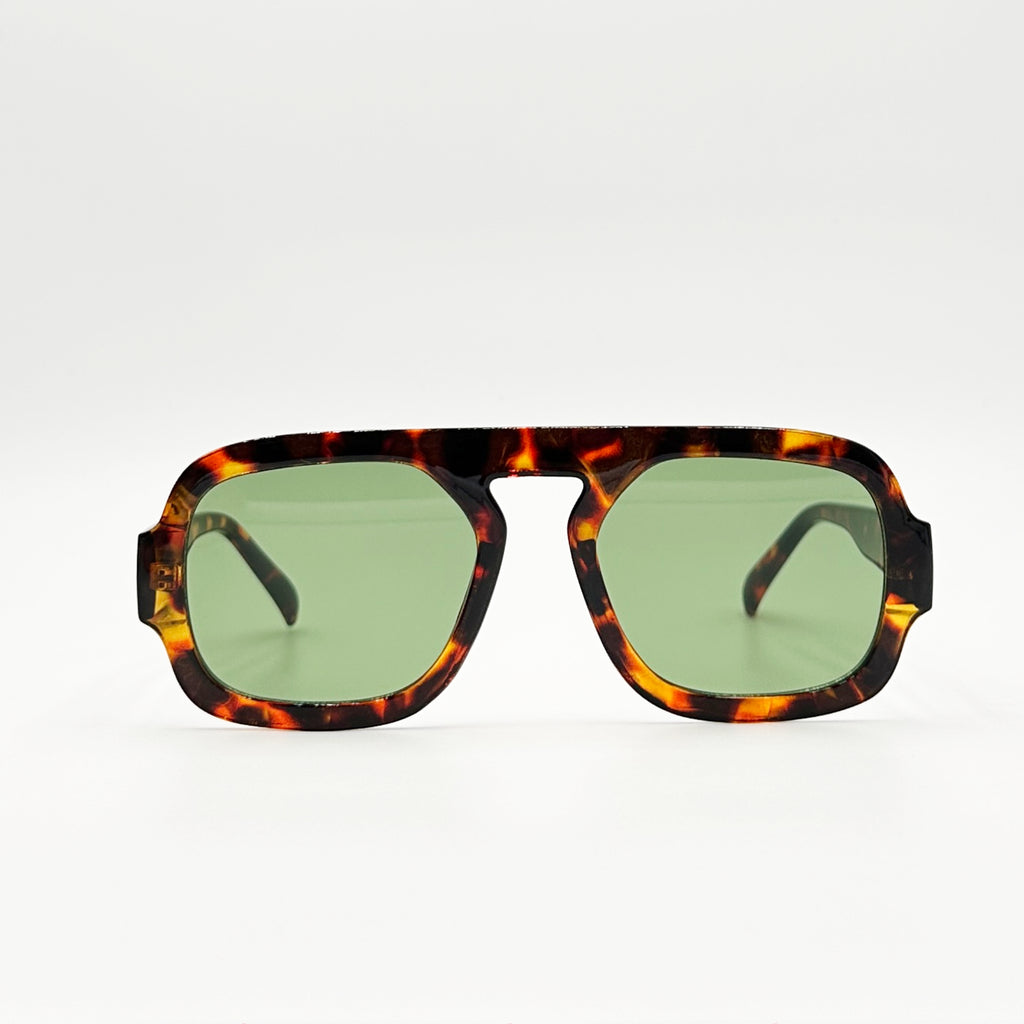 Lunettes de soleil aviateur écaille La Gabriel vue de face