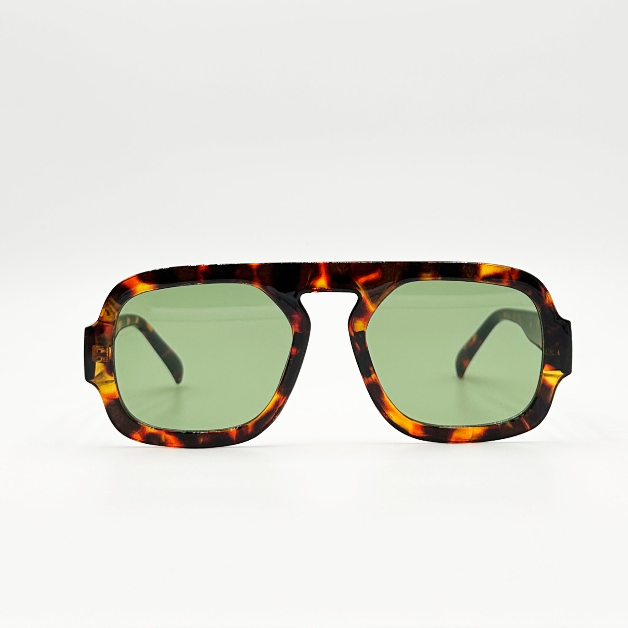 Lunettes de soleil aviateur écaille La Gabriel vue de face