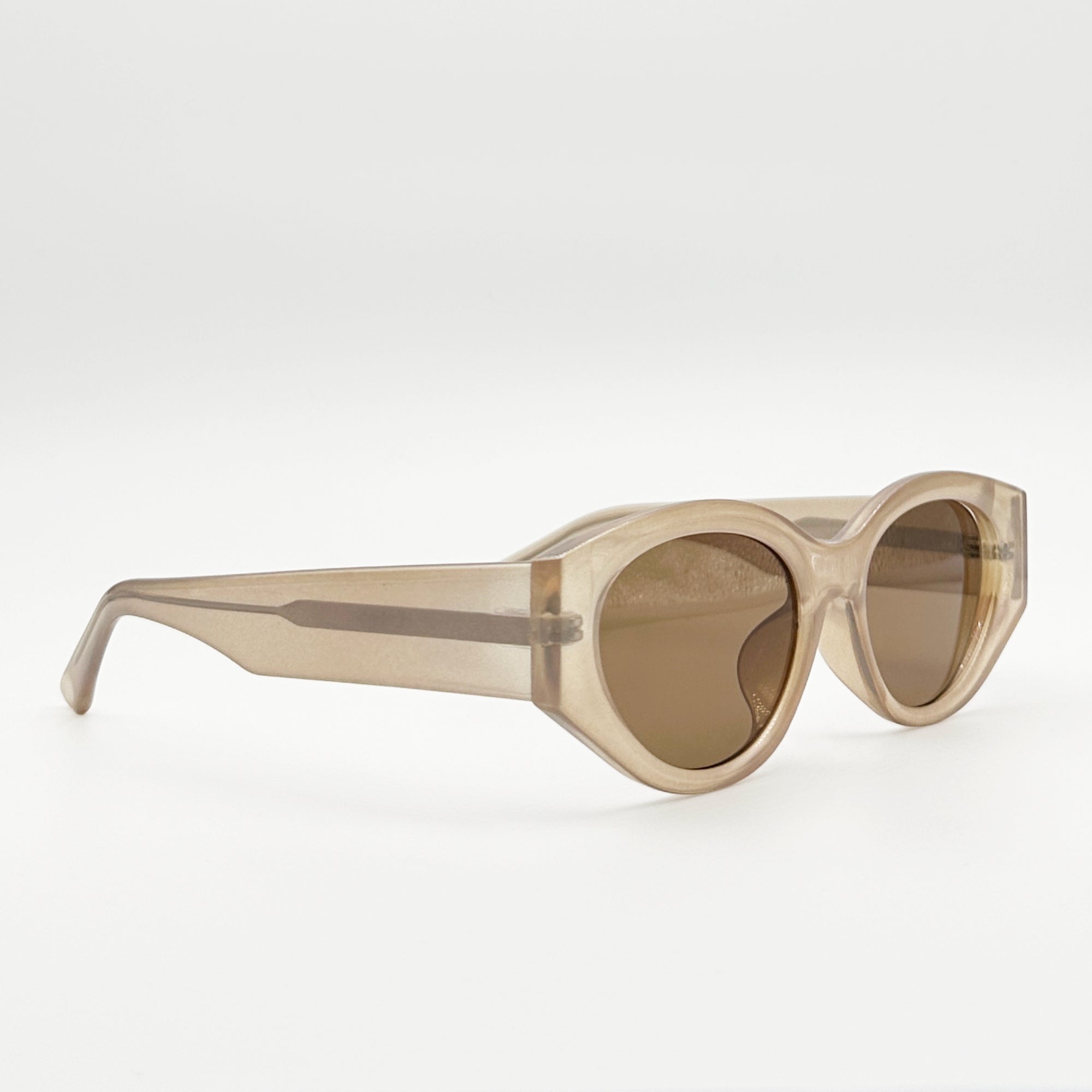 Lunettes de soleil beige La Livia vue de profil