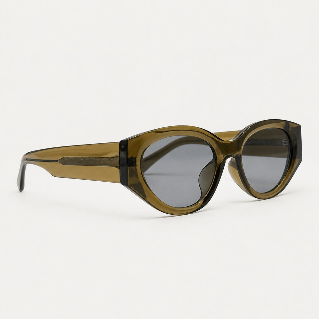 Lunettes de soleil kaki La Livia Verde vue de profil