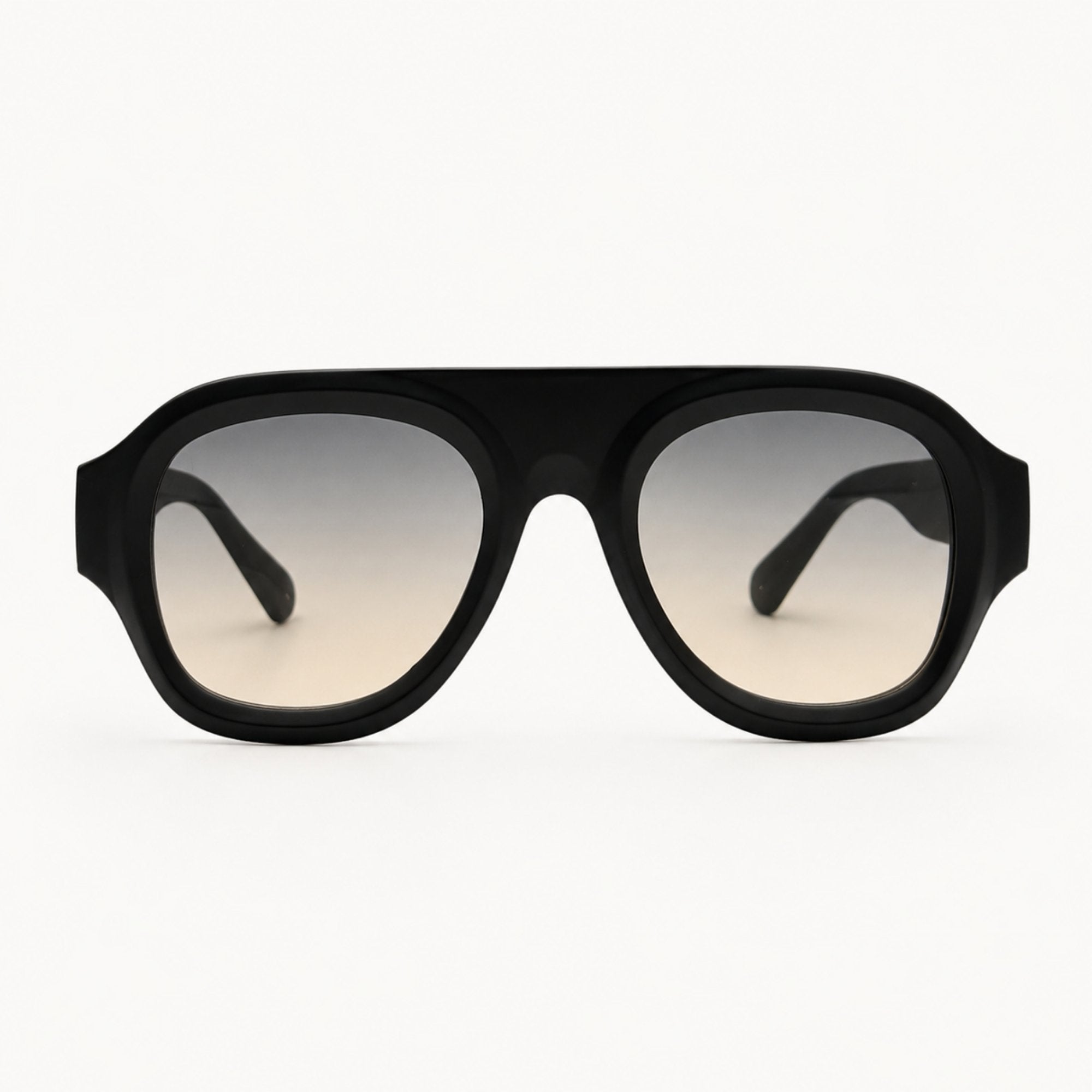 Lunettes de soleil aviateur noires La Montevia vue de face