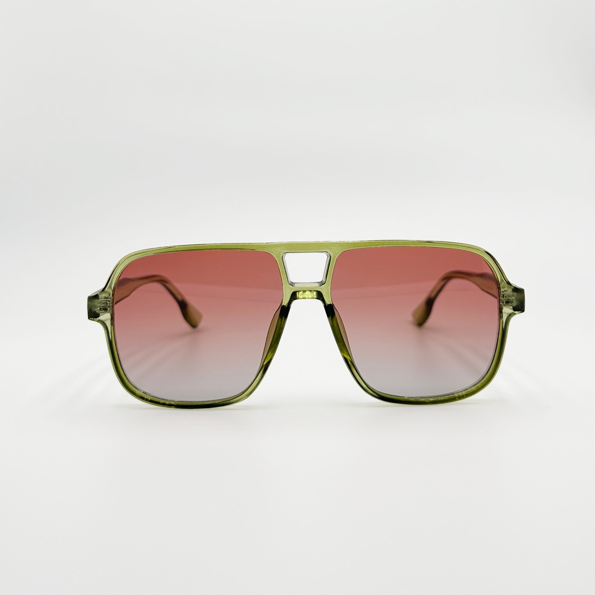 Lunettes de soleil aviateur vertes La Rafael vue de face