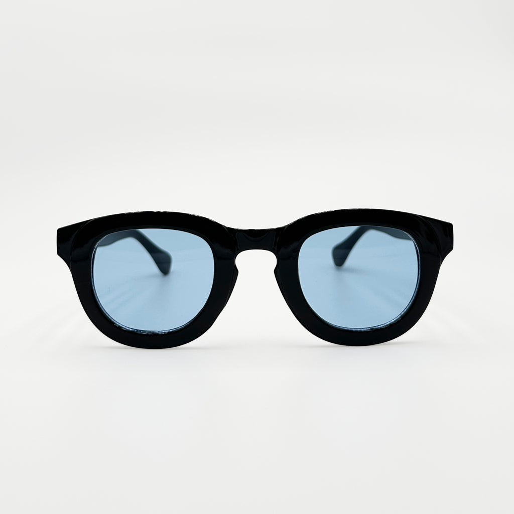 Lunettes de soleil rondes noires La Solar vue de face