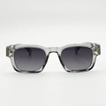 Lunettes de soleil rectangulaires gris cristal La Ventura vue de face